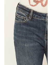 Shyanne Little Girls' Scout Dark Wash Embroidered Bootcut Stretch Denim Jeans