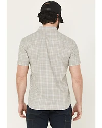 Carhartt Men's Rugged Flex® Relaxed Fit Lightweight Short Sleeve Plaid Print Button-Down Stretch Work Shirt