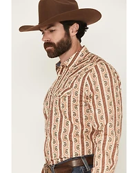 Cody James Men's Stillwell Paisley Print Long Sleeve Snap Western Shirt