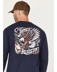 Cody James Men's FR Eagle Long Sleeve Graphic Work T-Shirt