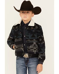 Wrangler Boys' Southwestern Print Sherpa Lined Jacket