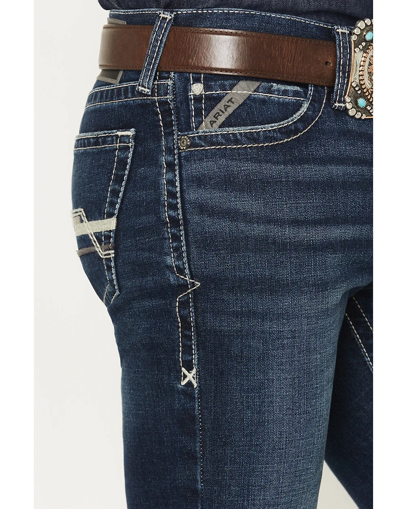 Ariat Men's M8 Hillcrest Matthew Dark Wash Modern Slim Straight Stretch Denim Jeans