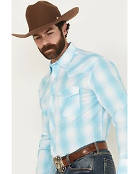 Wrangler Men's 20X Plaid Print Long Sleeve Snap Stretch Western Shirt - Tall