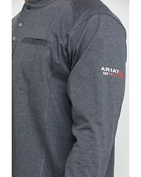 Ariat Men's FR Air Henley Long Sleeve Work Shirt - Big