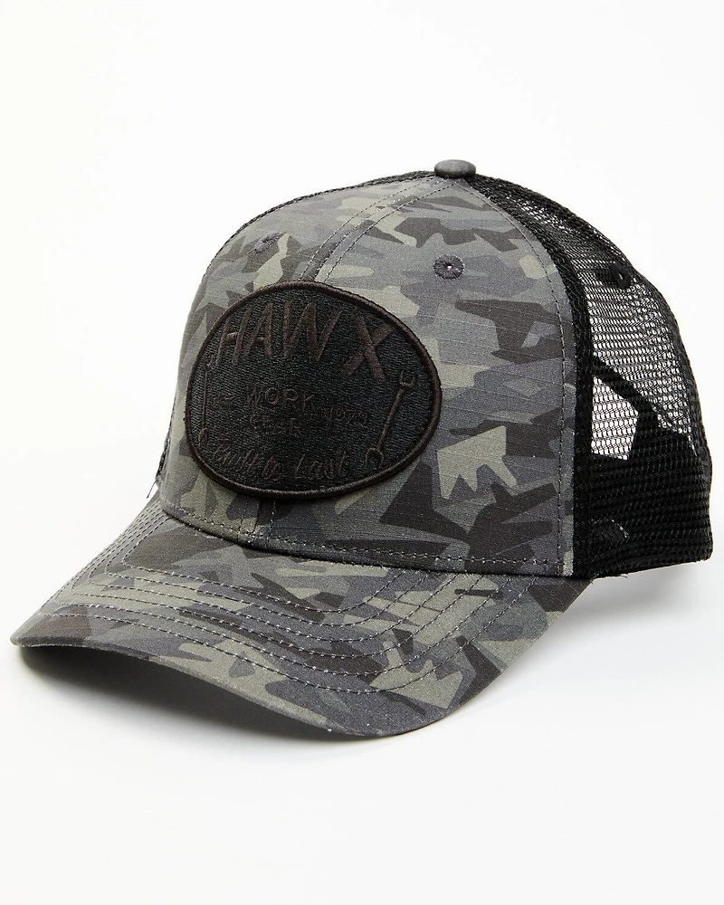 Hawx Men's Camo Print Oval Patch Ball Cap