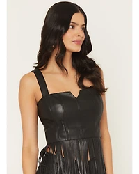 Idyllwind Women's Roycroft Faux Leather Fringe Bustier