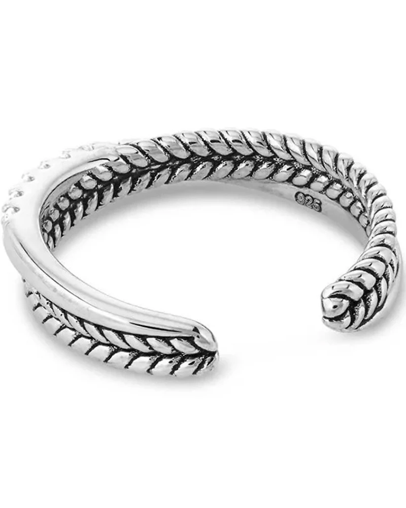 Montana Silversmiths Women's Crystal Crossover Open Ring