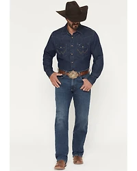 Wrangler Men's 20X Dark Wash Relaxed Fit Straight Stretch Denim Jeans