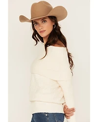 Shyanne Women's Off The Shoulder Cable Knit Sweater