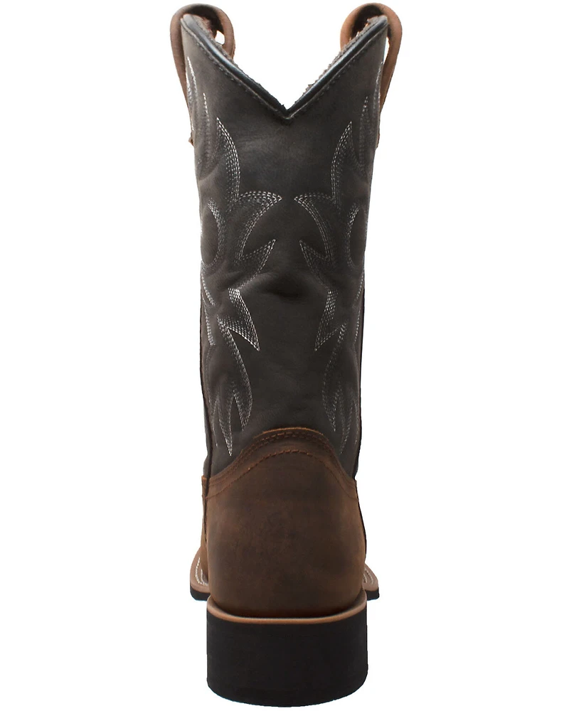 Ad Tec Men's Brown Western Work Boots - Soft Toe