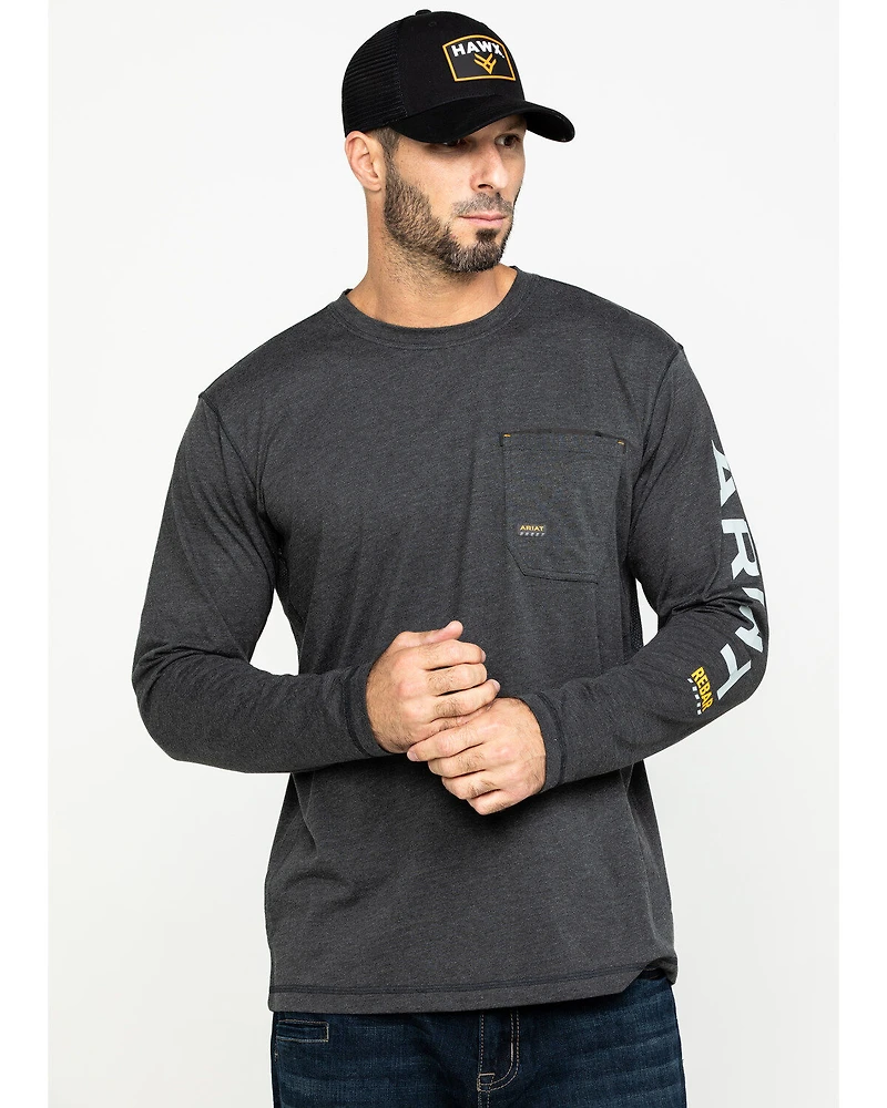 Ariat Men's Rebar Workman Logo Long Sleeve Work Shirt