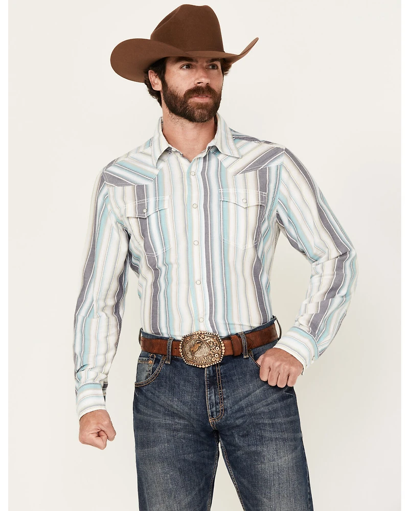 Wrangler Retro Men's Striped Long Sleeve Snap Western Shirt