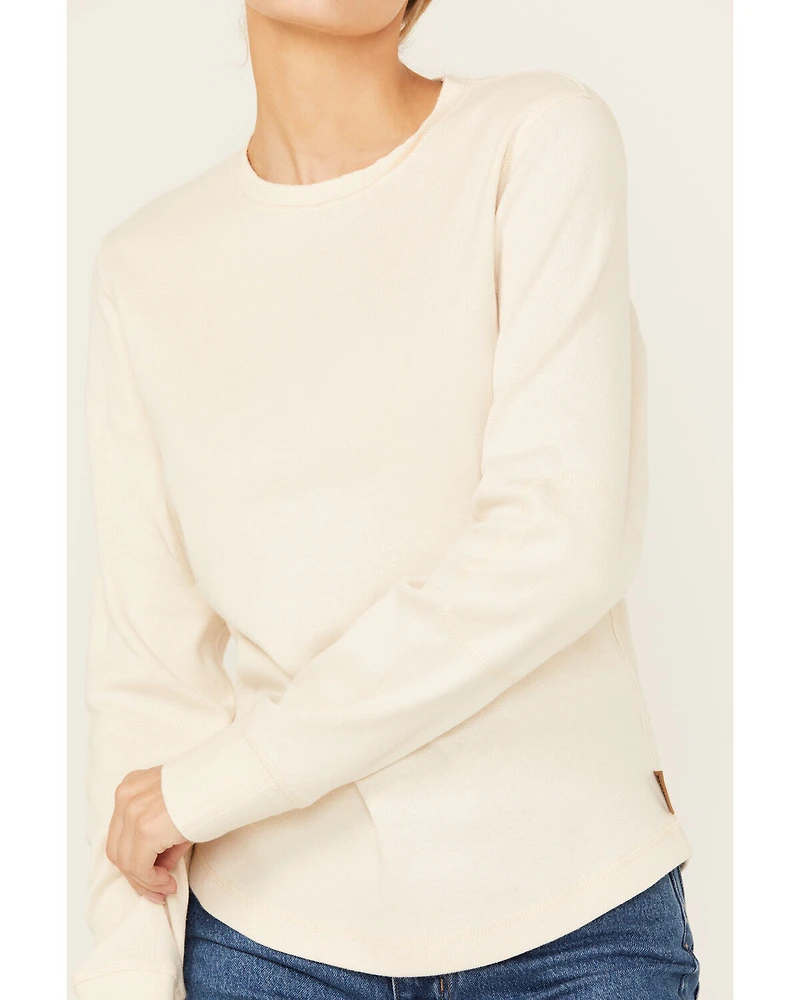 Lucky Brand Workwear Women's Ribbed Trim Long Sleeve Shirt