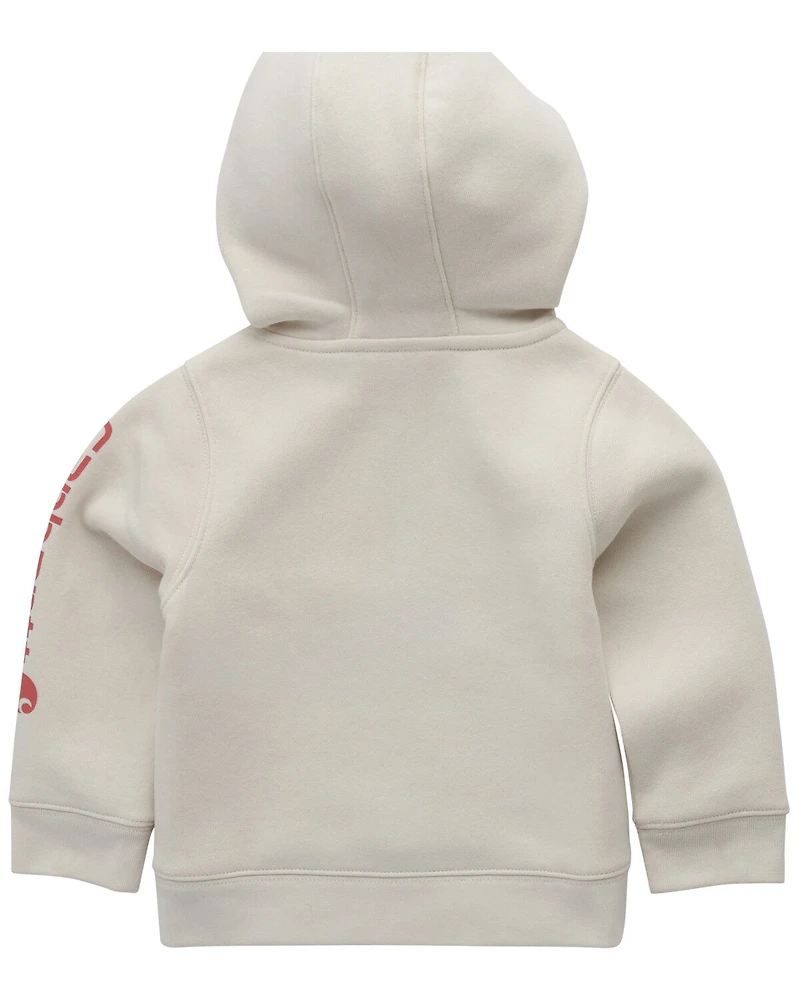 Carhartt Toddler Girls' Long Sleeve Half-Zip Hooded Pullover