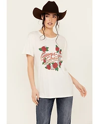 Wrangler Women's George Strait Floral Short Sleeve Graphic Tee