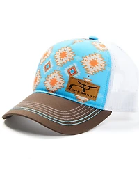 RopeSmart Women's LDS Turquoise Southwestern Print Mesh-Back Ball Cap