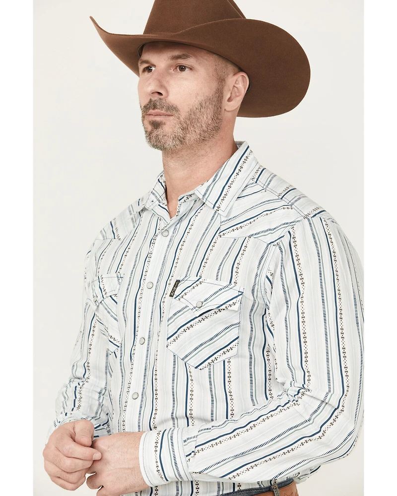 Cinch Men's Striped Long Sleeve Snap Western Shirt