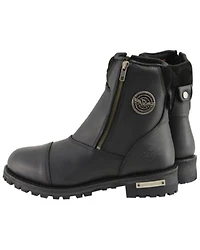 Milwaukee Leather Women's Super-Clean Double Sided Zipper Entry Boots - Round Toe