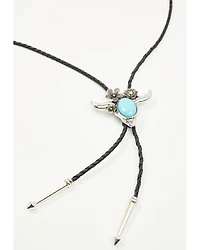 Shyanne Women's Steer Horn Flower Bolo Tie