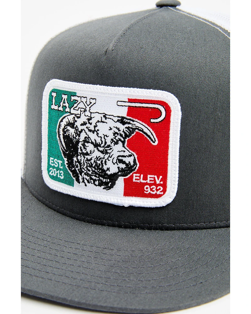 Lazy J Ranch Men's Mexico Flag Elevation Patch Mesh-Back Ball Cap