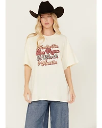 Rock & Roll Denim Women's Embellished City Names Short Sleeve Graphic Tee