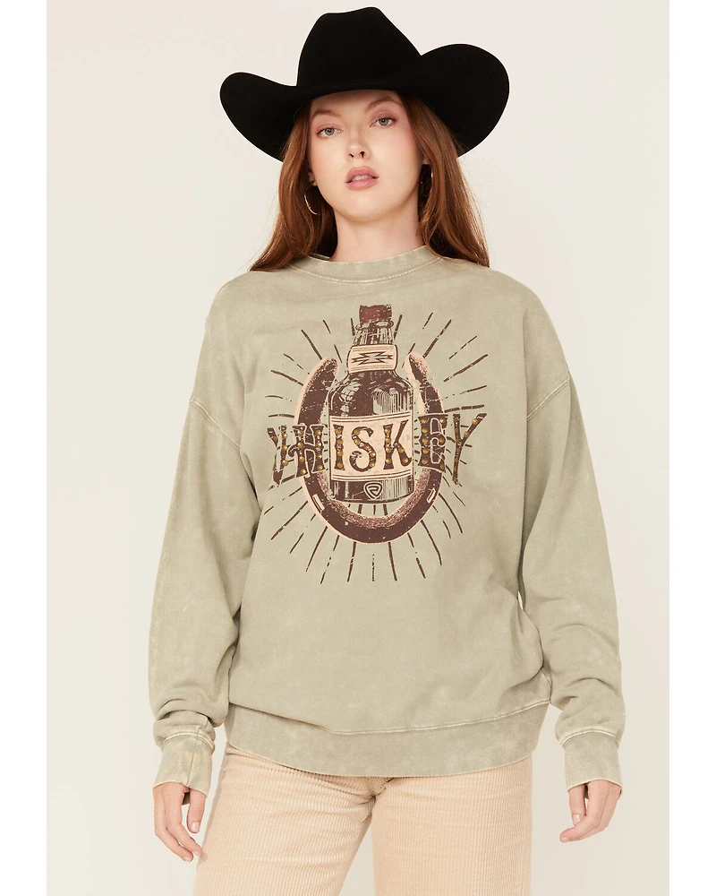 Rock & Roll Denim Women's Whiskey Graphic Sweatshirt