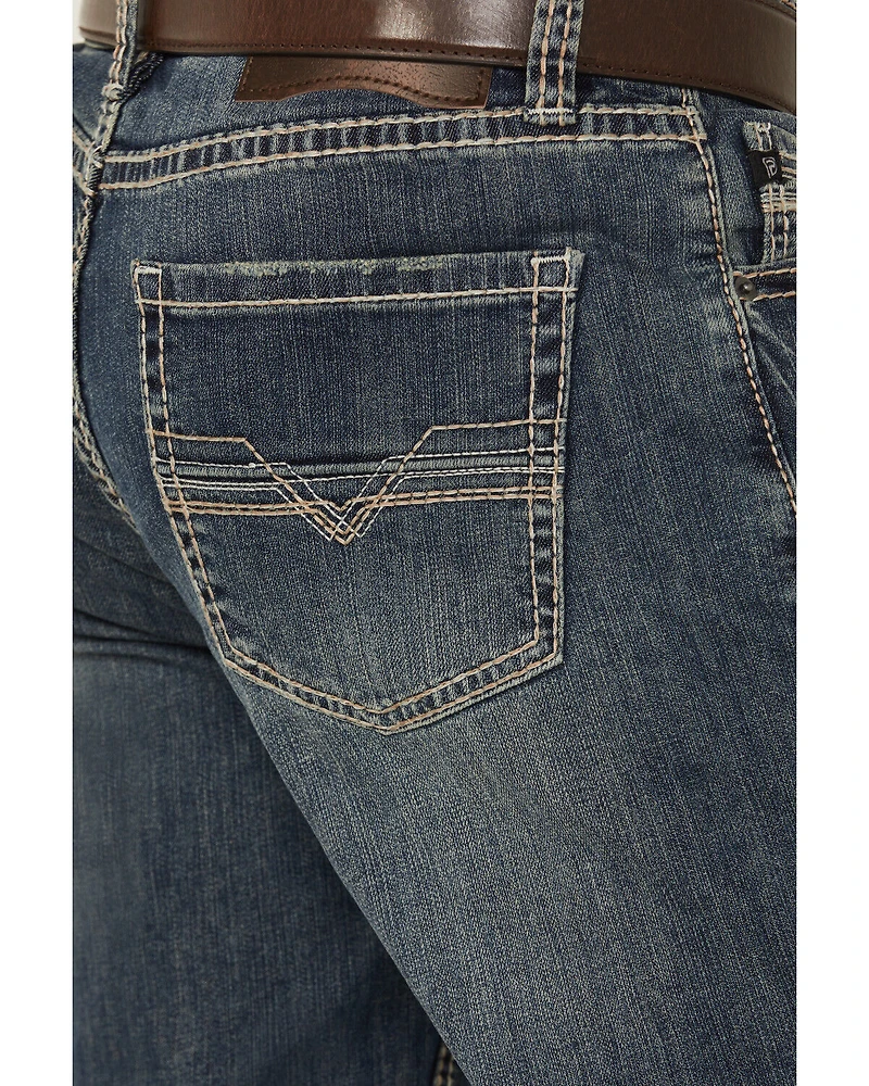 Rock & Roll Denim Men's Cannon Medium Wash Bootcut Stretch Jeans
