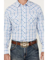 Wrangler 20X Men's Plaid Print Long Sleeve Snap Stretch Western Shirt