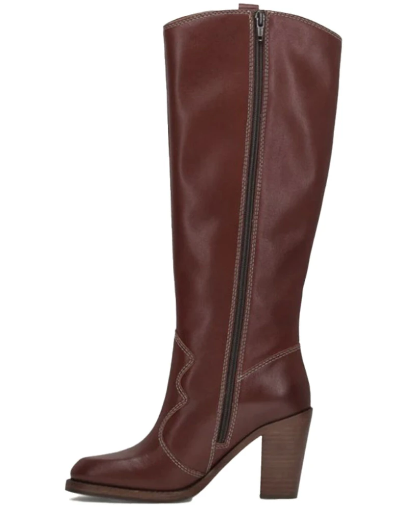 Frye Women's Corinne Tall Deco Stitch Fashion Boots - Round Toe
