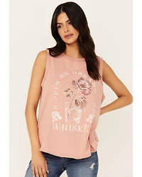 Cleo + Wolf Women's Brianna High Low Whiskey Graphic Tank