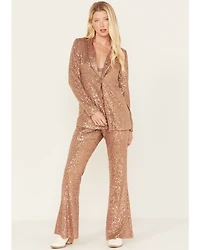 Sadie & Sage Women's Inferno Sequin Flare Pants