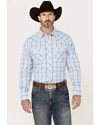 Wrangler 20X Men's Plaid Print Long Sleeve Snap Stretch Western Shirt