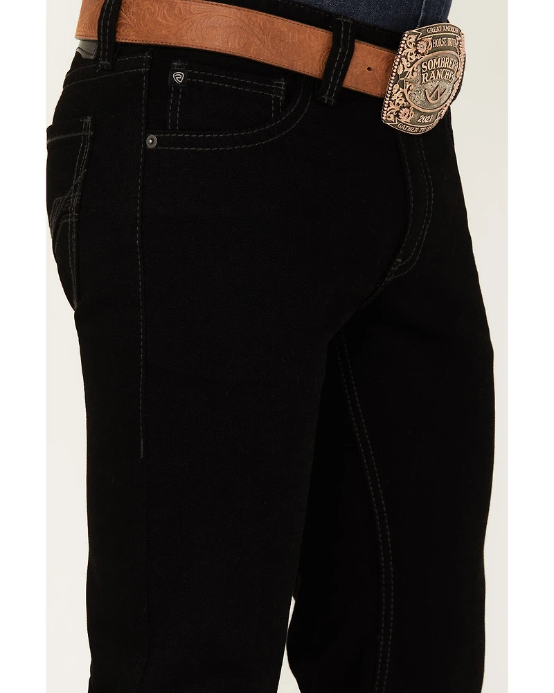 Rock & Roll Denim Men's Revolver Black Slim Straight Reflex Jeans