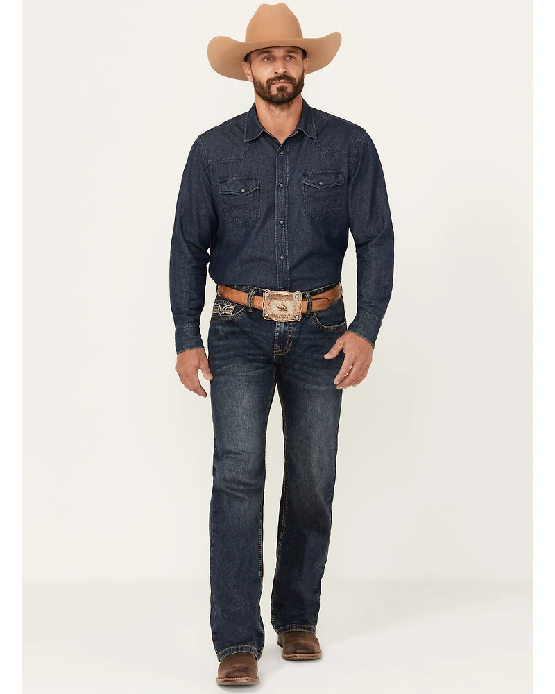 Rock & Roll Denim Men's Pistol Dark Wash Straight Reflex Stretch Jeans