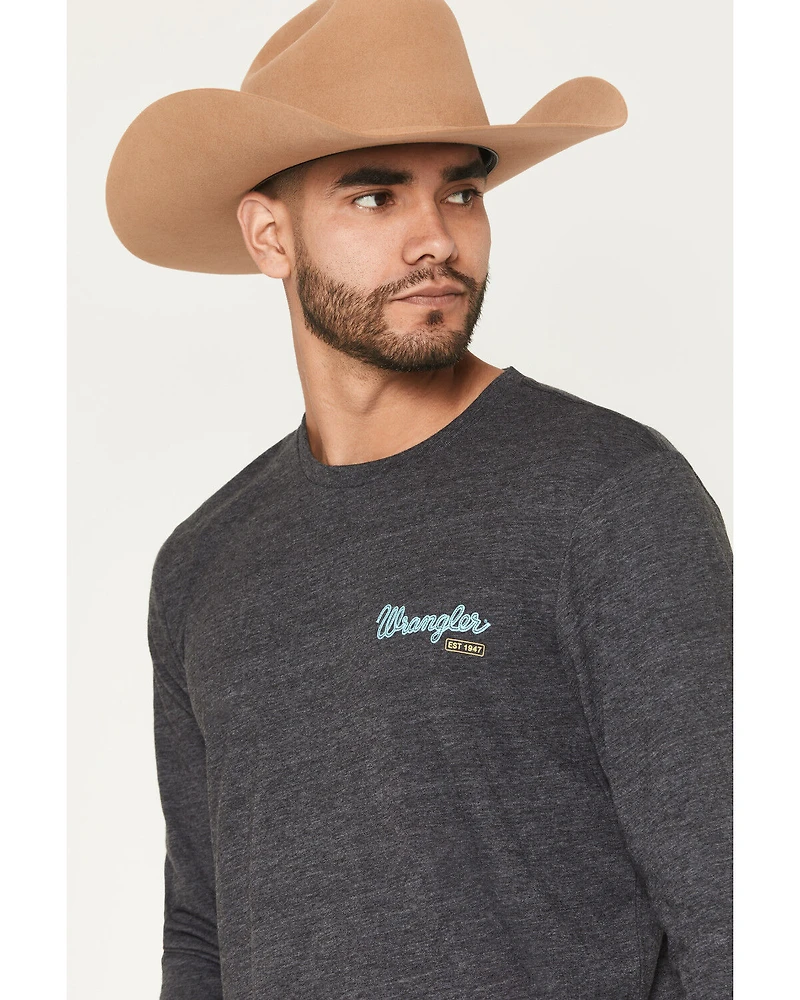 Wrangler Men's Long Live Cowboys Sleeve Graphic T-Shirt