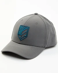 RANK 45® Men's Gray Shield Logo Ball Cap