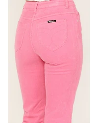 Rolla's Women's Mid Rise Thin Wale Corduroy Stretch Straight Jeans