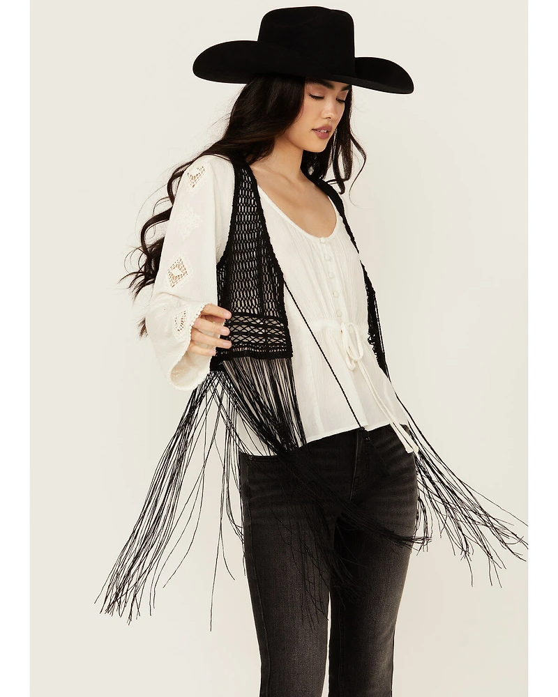 Idyllwind Women's Hawls Crochet Fringe Vest