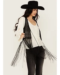 Idyllwind Women's Hawls Crochet Fringe Vest