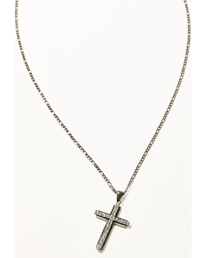 Cody James Men's Textured Cross Necklace