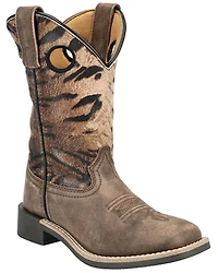 Smoky Mountain Girls' Safari Western Boots - Broad Square Toe