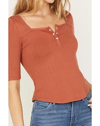 Idyllwind Women's Lucy Square Neck Henley Shirt