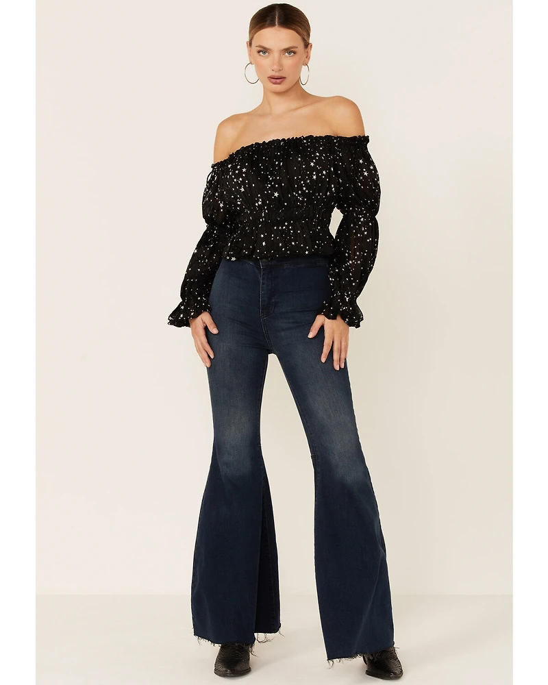 Lush Women's Star Print Top