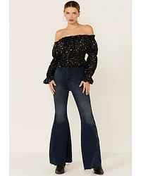 Lush Women's Star Print Top