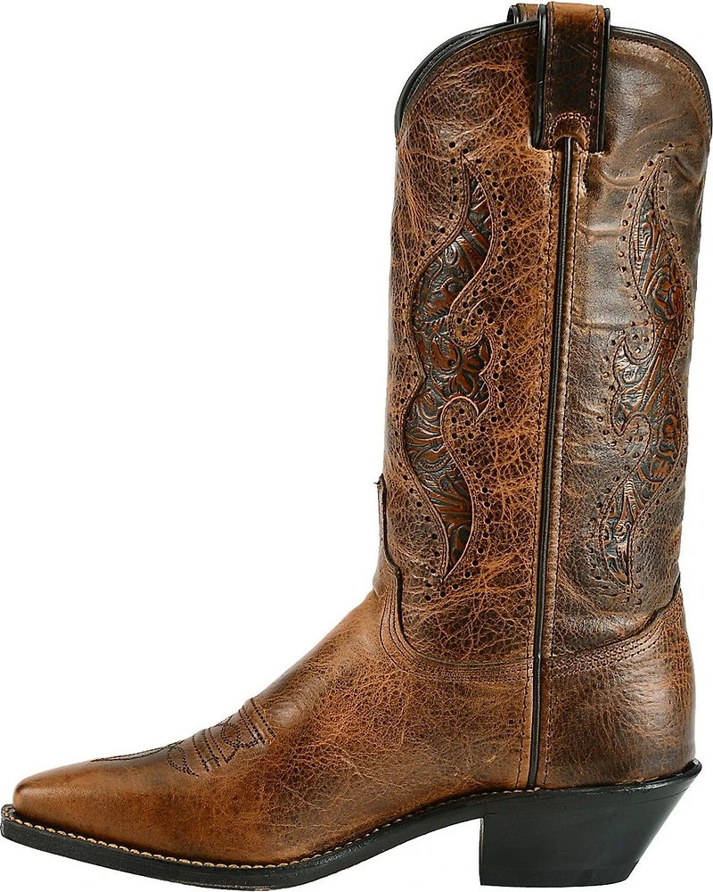 Abilene Women's 11" Tooled Inlay Western Boots