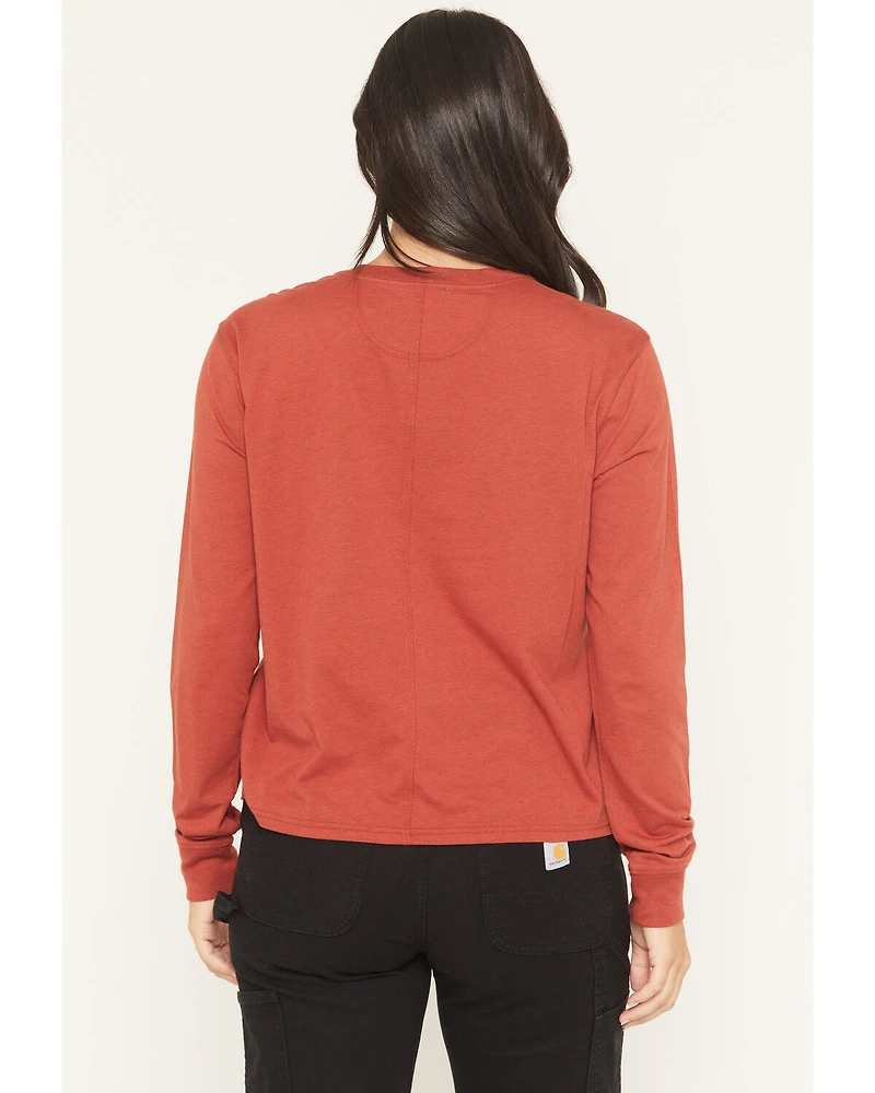 Carhartt Women's TENCEL™ Fiber Series Loose Fit Long Sleeve Crewneck Pocket T-Shirt