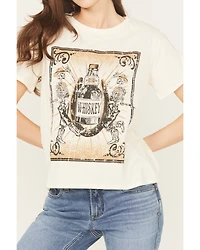 Rock & Roll Denim Women's Whiskey Short Sleeve Oversized Graphic Tee