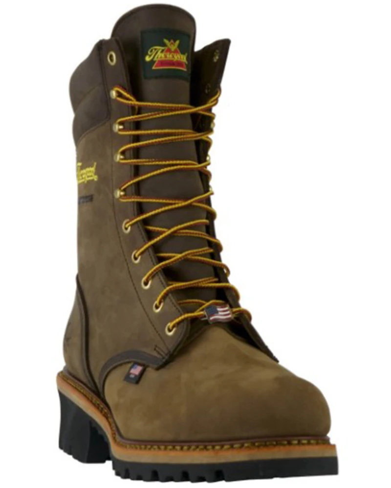 Thorogood Men's Studhorse 9" Lace-Up Waterproof Logger Work Boots - Steel Toe