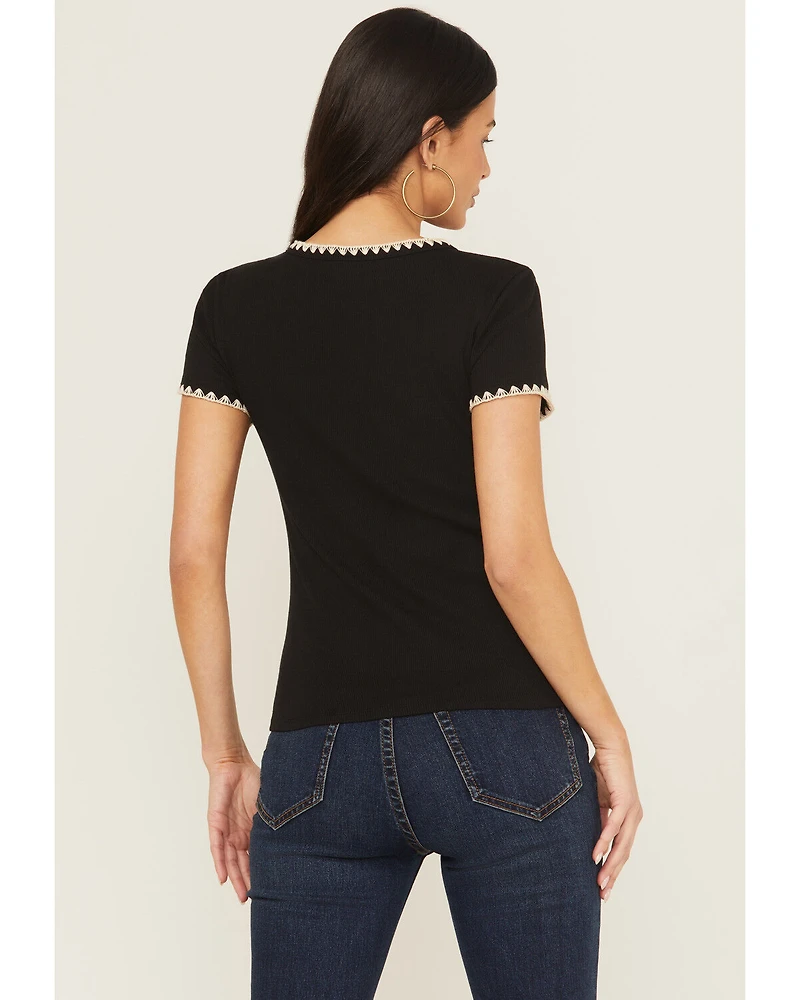 White Crow Women's Ribbed Whip Stitch Top