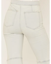 Free People Women's Light Wash High Rise Youthquake Cropped Flare Jeans